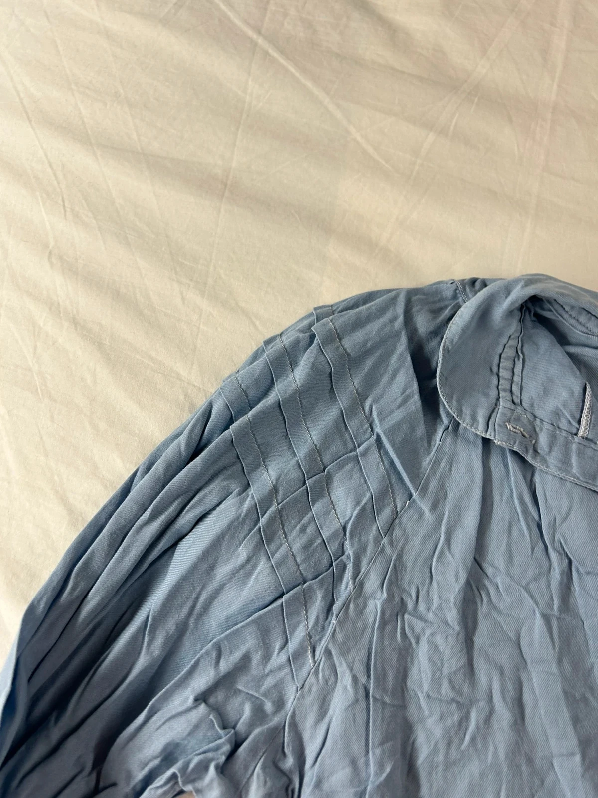 Chemise vintage bleu clair – photo 8